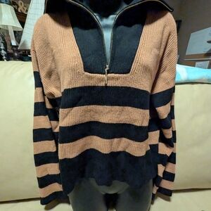 Marc New York Black and Tan Sweater